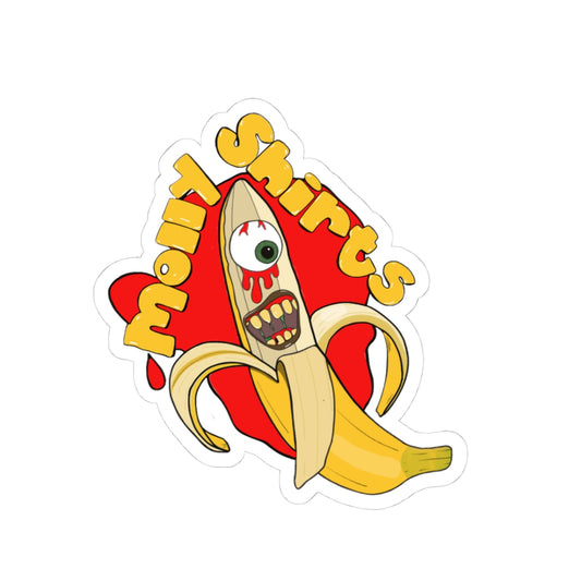 Funny Banana Monster Vinyl Decal - Humorous Sticker for Laptops and Water Bottles