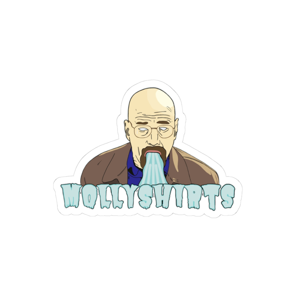 Walter and the Blue-Cut Vinyl Decals for labtops or cups
