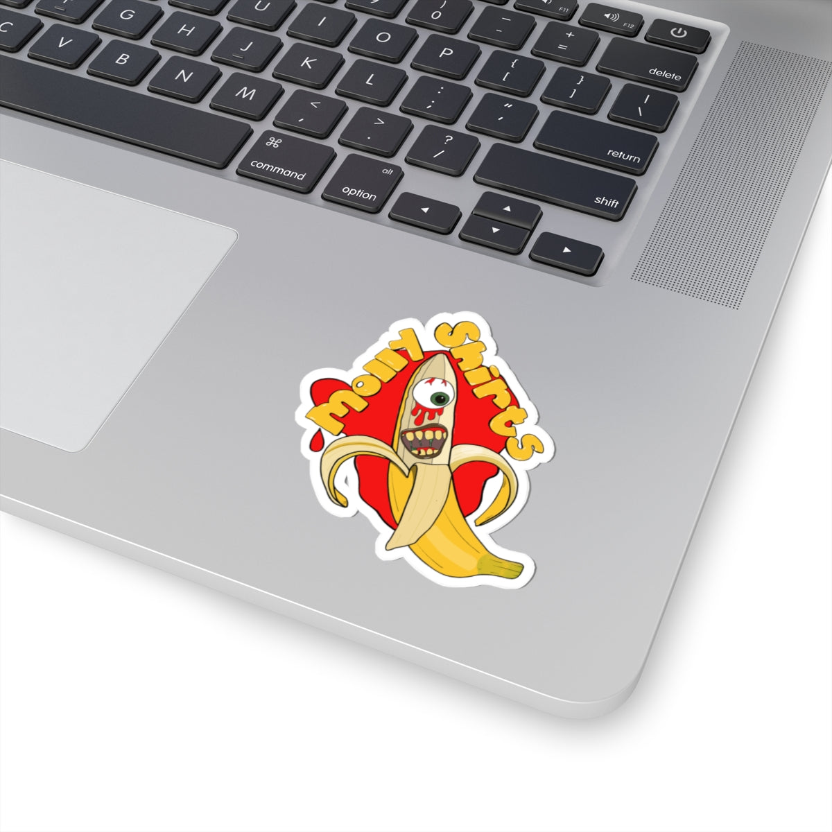 Funny Banana Monster Vinyl Decal - Humorous Sticker for Laptops and Water Bottles