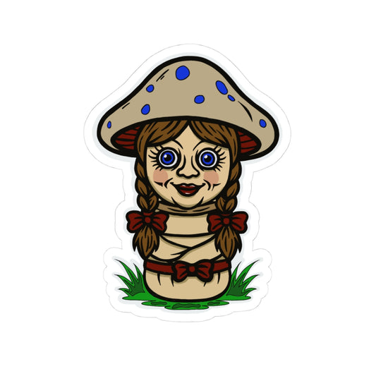 Spooky Doll Mushroom Sticker