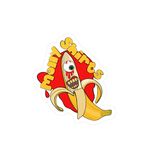 Funny Banana Monster Vinyl Decal - Humorous Sticker for Laptops and Water Bottles